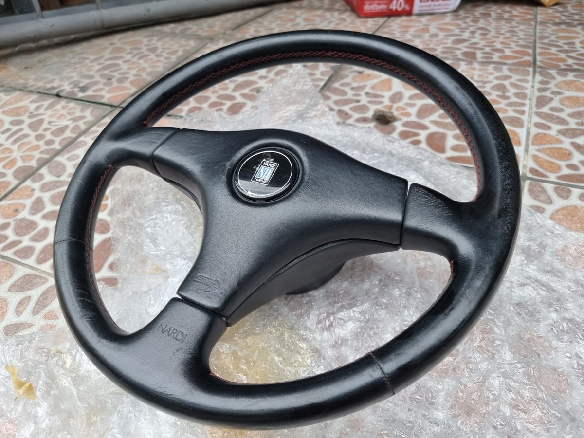 SUBARU IMPREZA NARDI RED stitch STEERING WHEEL WRX STI 22B SUBARU IMPREZA NARDI RED stitch STEERING WHEEL WRX STI 22B