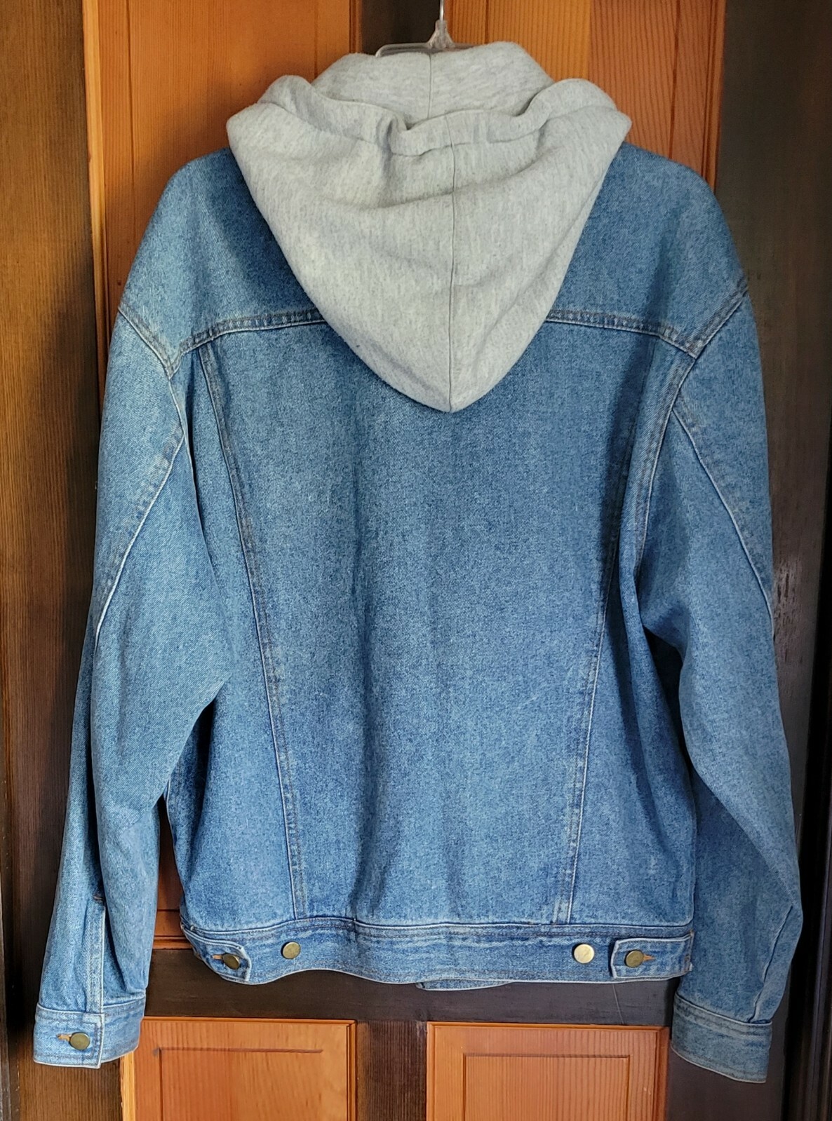 Synergy  Hooded Button Up Drawstring Jacket men's… - image 5