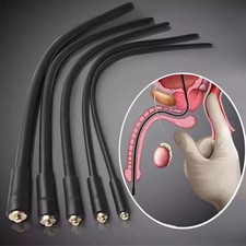 Male Silicone E-Stim Shock Dilator Sounding Plug Rods Stretcher Urethral Plug