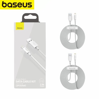 Baseus SET 2x Ladekabel für iPhone Datenkabel USB Kabel für Apple 2,4 A 1,5 m