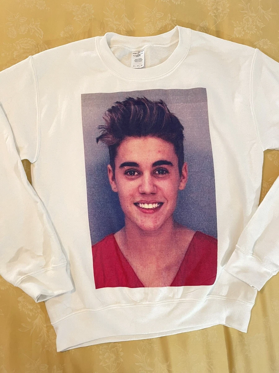 Young Justin Bieber White Sweatshirt - Small New | eBay