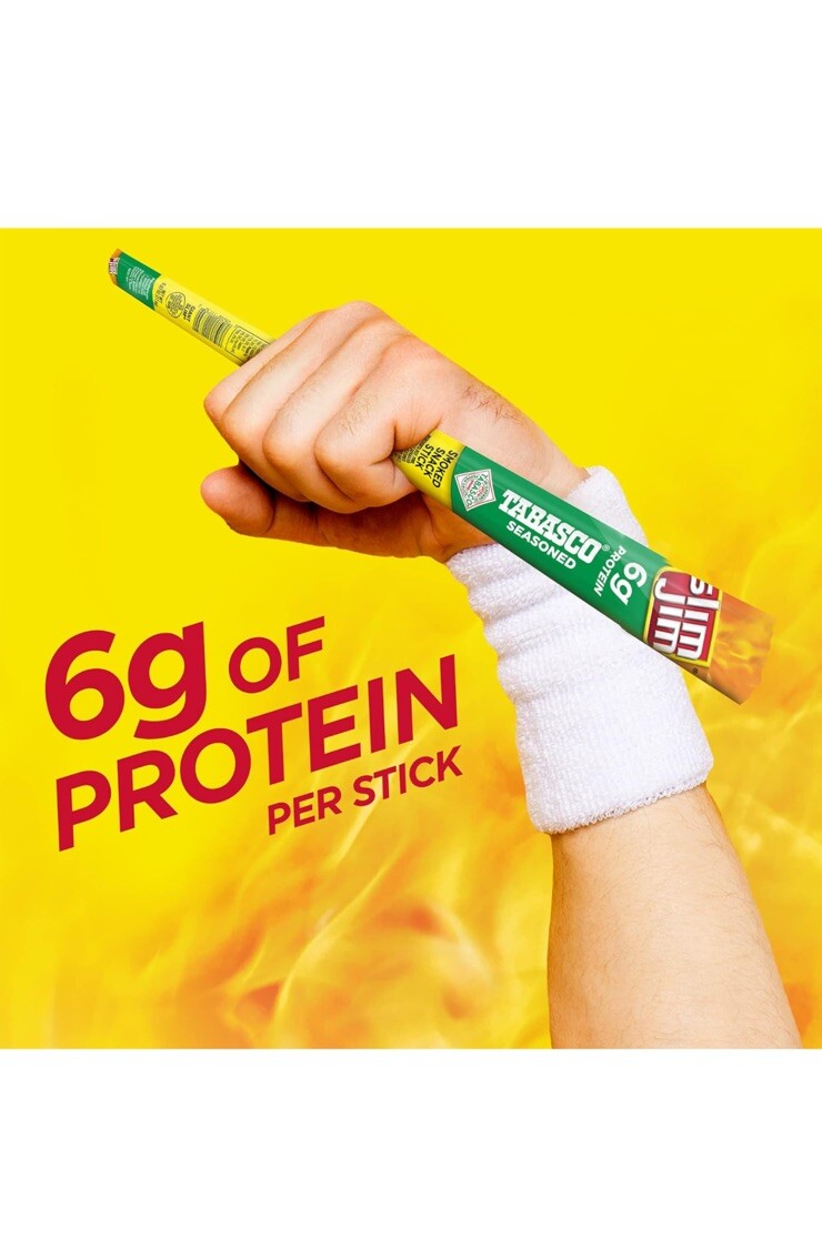Slim Jim Giant Smoked Snack Sticks, Tabasco, Keto Friendly .97 Oz. 24