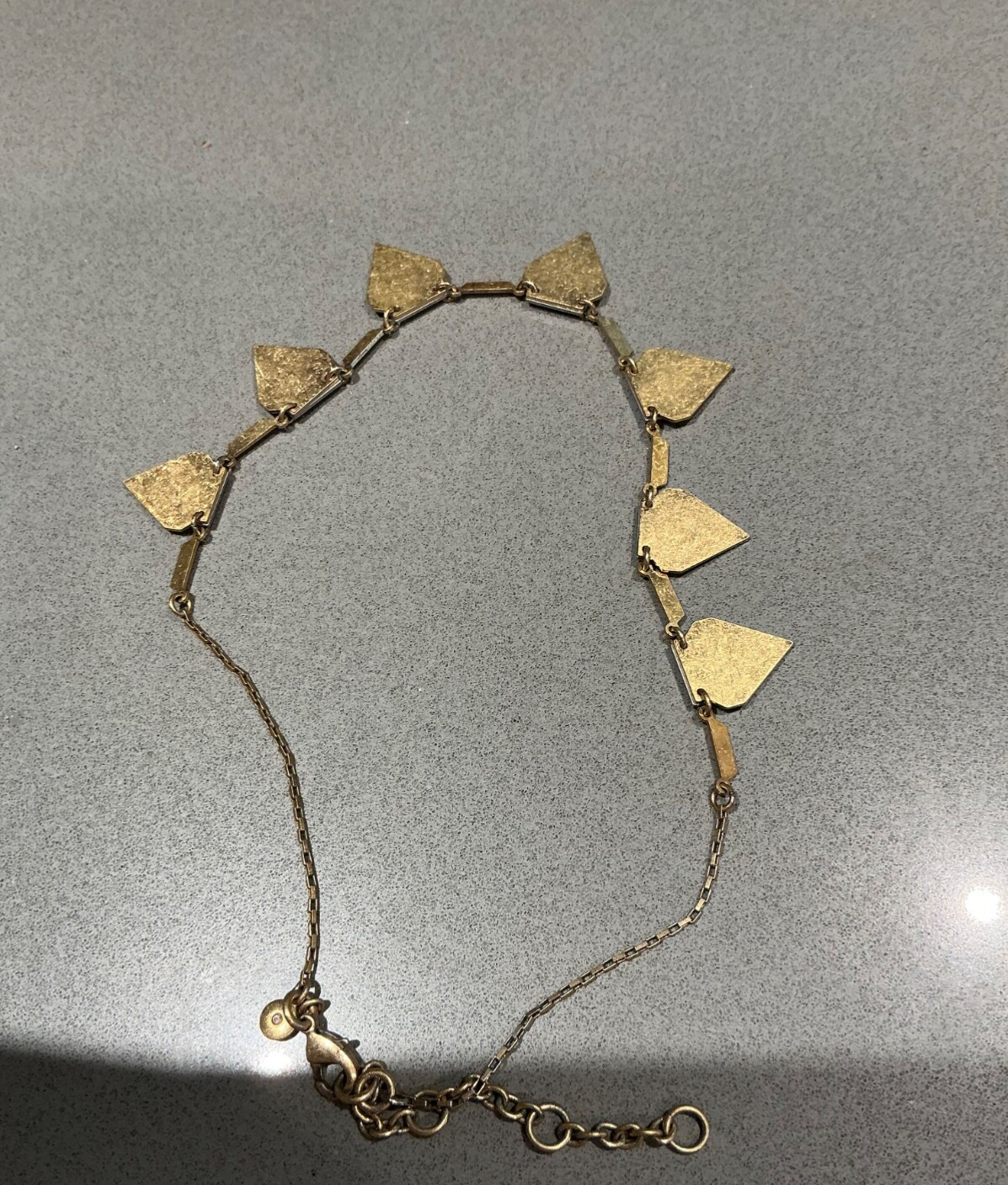 J.Crew Two Tone Hinged Triangle Geometric GOLD SI… - image 4