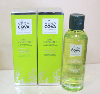 VERA COVA MICELLAR WATER CLEANSING & MAKE-UP REMOVAL 6.76 OZ LOT OF 2