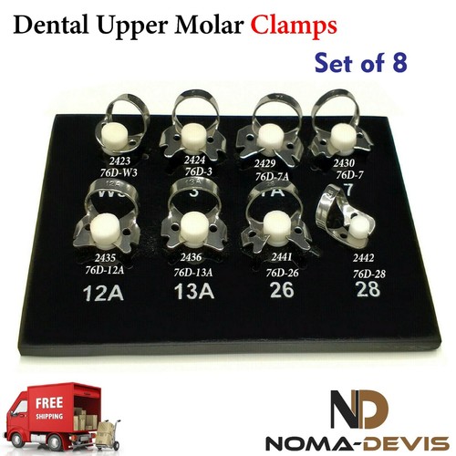 Juego de 8 abrazaderas de goma para presa instrumentos dentales tejido molar superior BEADEN®  - Imagen 1 de 3