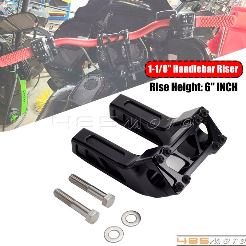 Club Style 1-1/8" Pullback Handlebar Riser For Harley XL Softail Dyna Road King