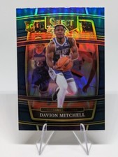 Davion Mitchell 2021-22 Panini Select Concourse Blue Silver Prizm RC #23 Kings