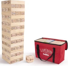 Giantville Giant Tumbling Timber Toy - Premium Pine Wood Life-Size Blocks Tower