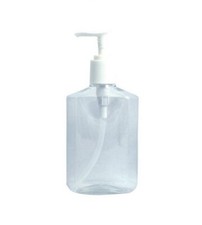 1 pc 8 oz Clear Lotion Dispenser Bottle with pump 6"H x 3"W 1-1/2" diameter NEW