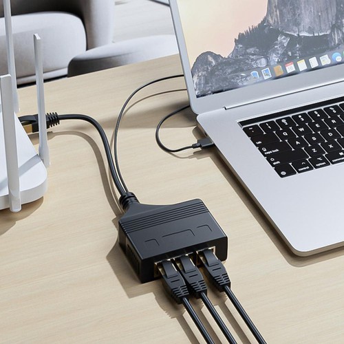 Ethernet RJ45 Cable Adapter 1 Male To 2 / 3 Female LAN Port Splitter J0K0 - Bild 12 von 17