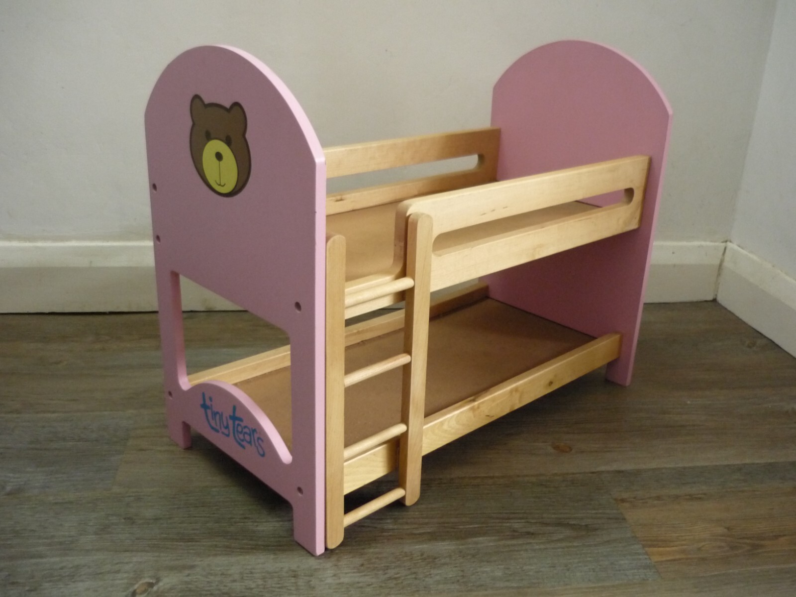 Bambolotto vintage piccole lacrime in legno letti a castello culle con scala 47 cm x 39,5 cm