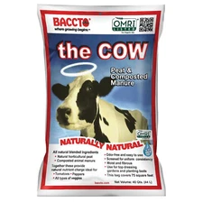 Michigan Peat Baccto Wholly Cow Horticulture Organic & Composted Manure, 40 Qt