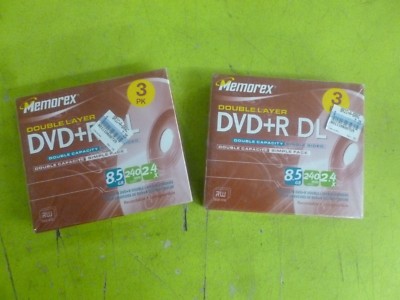 Memorex DVD+R DL Doppel Lagen 8.5 GB 240 Minuten Video 2.4X [2x3-Pack Ovp Neu