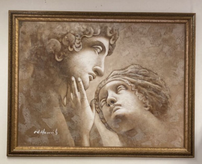 54''W x 41''H TO GO BEYOND by RICHARD FRANKLIN - NEO-CLASSICAL RENAISSANCE CANVAS