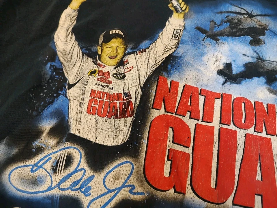 Camiseta 2008 Dale Earnhardt Budweiser Shootout Daytona Guardia Nacional Nascar XL Foto 2 de 4