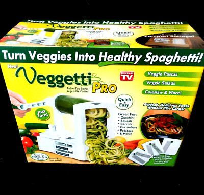Veggetti Pro Table Top Spiralizer Spiral Vegetable Cutter Seen On TV Sealed Box