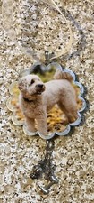 Handmade Recycled Christmas Ornament Hanger Dog Canine Breeds - LABRADOODLE