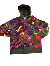 Polo Ralph Lauren Hoodie Boys 14-16 Camo Full Zip Sweatshirt Purple Youth Large