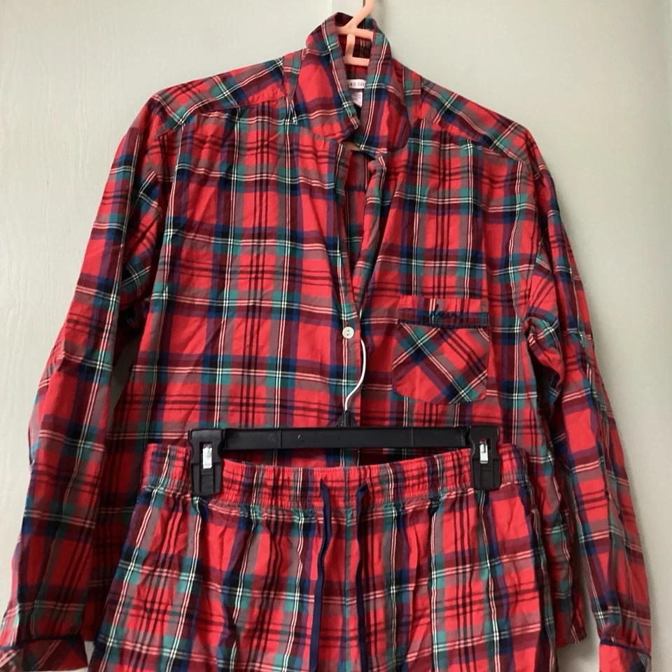 VICTORIAS SECRET пижамы комплект размер средний брюки маленький верхний клетку красный Рождество - Изображение 2 из 4