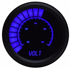2 116 Universal Analog Voltmeter Gauge Blue Leds Black Bezel Lifetime Warranty