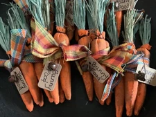 Set 4 Primitive Carrots Tiered Tray Carrot Bowl Fillers Bunny Food