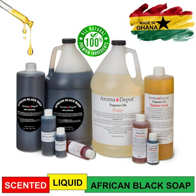 #ad #ad SCENTED Liquid Raw African Black Soap 100% Natural Organic Face amp; Body Wash $44.99