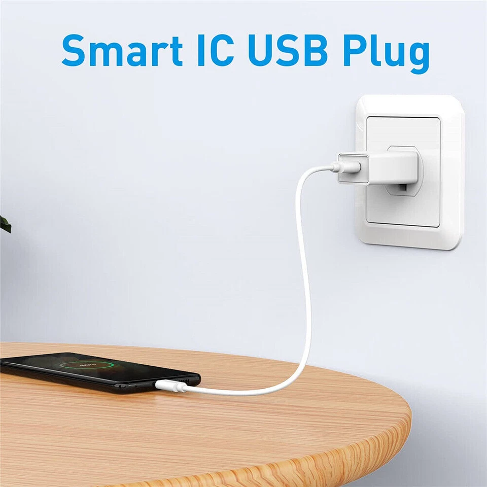 Lote convertidor adaptador de pared de alimentación AC-DC de 5 voltios 2 amperios puerto USB 5V 2A Foto 3 de 4