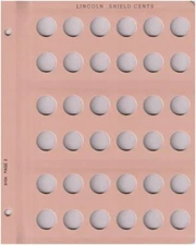 Dansco Coin Album 8104 PAGE 3 ONLY Lincoln Shield Cent BLANK Page  Penny Book