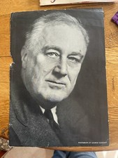 VINTAGE FRANKLIN DELANO ROOSELVET PHOTOGRAPH BY MAURICE CONSTANT AD PRINT