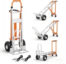Aluminum 4 in 1 Convertible Hand Truck Dolly, 1000Lbs Capacity, Heavy Duty Fo...