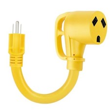 30 Amp to 110V Adapter RV Plug, 15A Male to 30A Female RV Power Adapter, NEMA