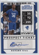2020-21 Panini Contenders Draft Picks Prospect Ticket Romaro Gill #104 Auto 0z8z