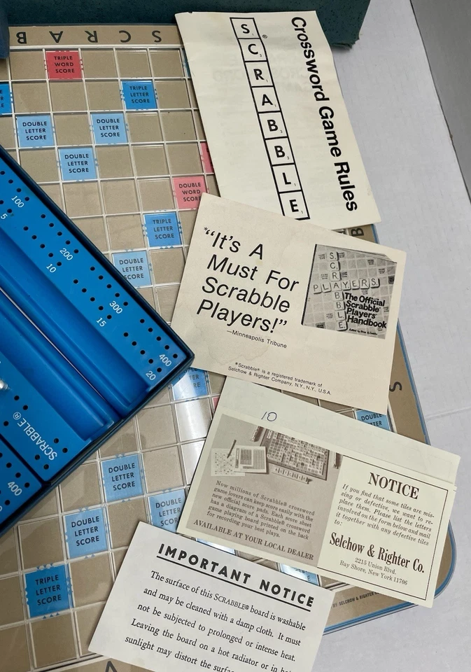 SCRABBLE Deluxe Edition Turntable 1976 Crossword Board Game 100% Complete GREAT! - Image 2 of 4