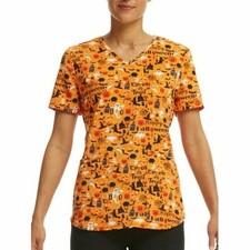 Scrub Star Women, Size: XL, Pumpkin Palooza Top