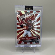 Wild Card Comix Fernando Mendoza Undefeated Indiana Serial #1/3 Football 2025