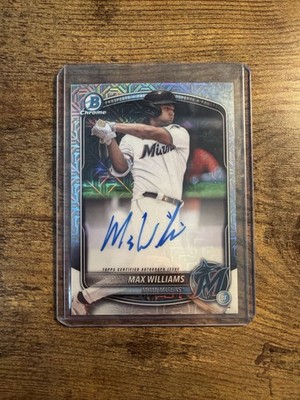 MAX WILLIAMS 2025 Bowman Chrome Prospect MEGA REFRACTOR AUTOGRAPH #BMA-MW