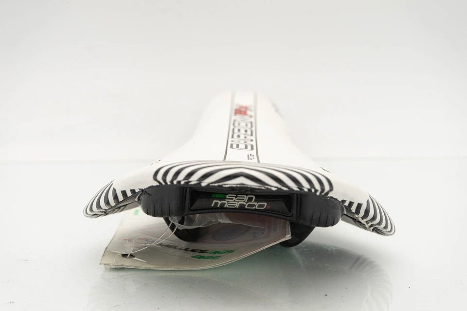 SILLÍN SAN MARCO CONCOR CARBONO FX PROTEK ESTRECHO ASIENTO DE BICICLETA DE CARRETERA VINTAGE BLANCO NUEVO DE COLECCIÓN Foto 3 de 4