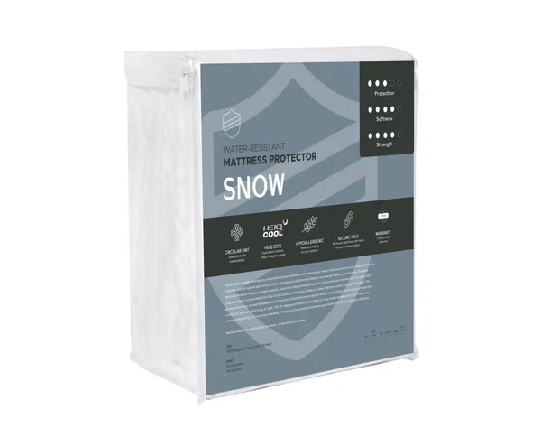 Snow Circular Knit Hypoallergenic Water Resistance Mattress Protector