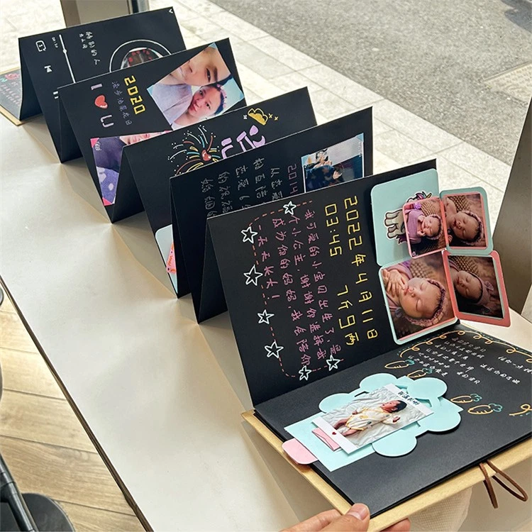 Álbum de recortes de acordeón de 99+ pulgadas, extensible plegable hágalo usted mismo kit de álbum de recortes en blanco Foto 4 de 4