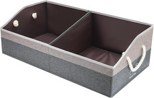 Large Dog Toy Basket with Handle, Foldable Dog Toy Box for Living Room Area, 28.