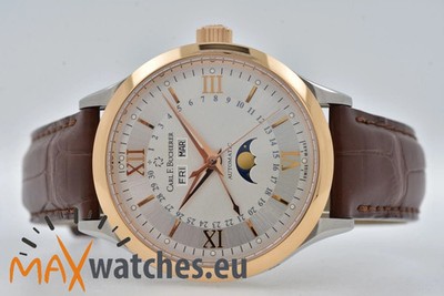 Carl F. Bucherer Manero Calendar Moonphase Day Date 18k Steel Gold