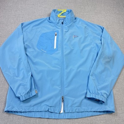 Zero Restriction Jacket Mens XL Blue Full Zip Golf Windbreaker Arcola Softshell