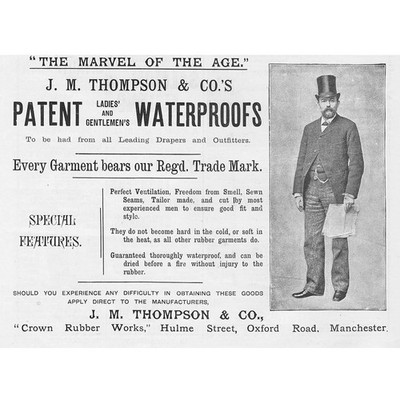 J.H THOMPSON & CO Patent Waterproofs Victorian Advertisement 1892