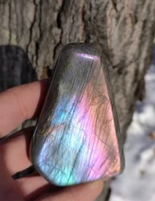 Natural Labradorite Quartz Crystal Freeform, 226g Beautiful Labradorite Crystal 