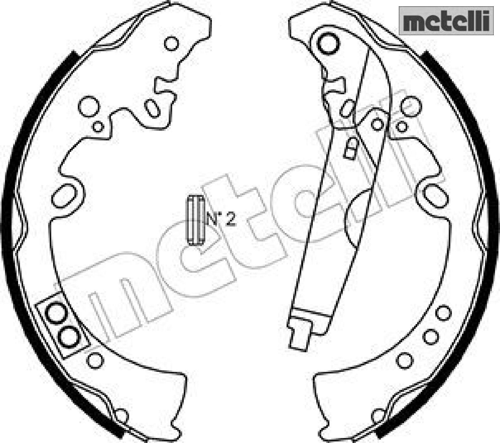 metelli 53-0445 Bremsbackensatz 4 Bremsbacken Trommelbremse