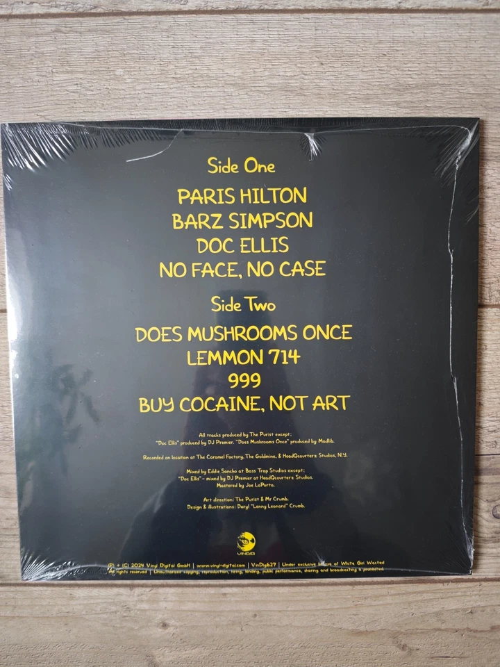 White Girl Wasted - Instrumentals 1x Vinyl 12" LP Neu Eingeschweißt Limited Gelb - Bild 2 von 2