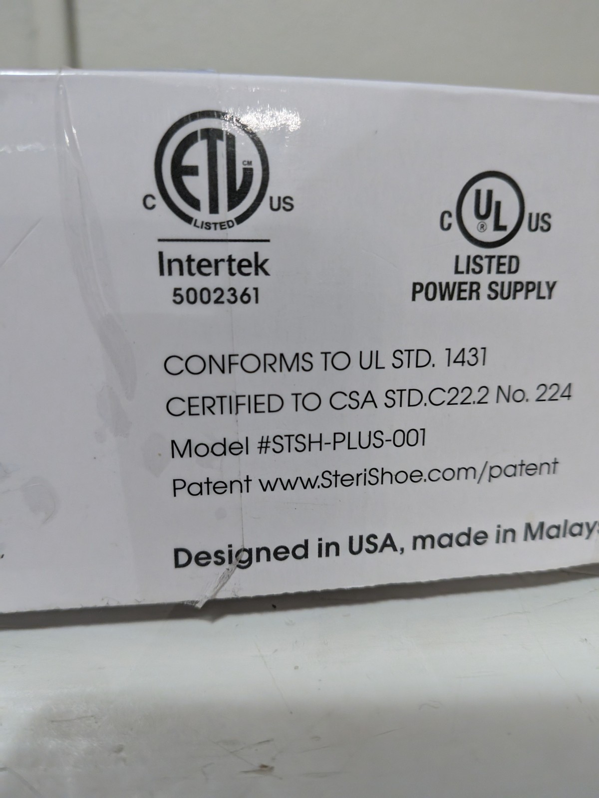 STERISHOE+UV Germ & Odor Eliminator STSH-PLUS-001 Steri Shoe Sanitizer All Sizes