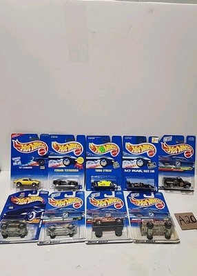 Lot Of 9 Hot Wheels Blue Card ( Different Years/ Different Cars)