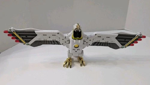 Vintage 1995 Bandai Mighty Morphin Power Rangers White Deluxe Falconzord READ!