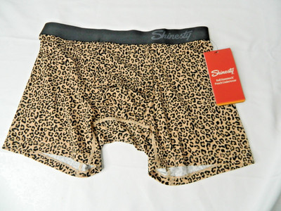 Shinesty Boxer Briefs Mens Medium Brown Leopard Ball Hammock Pouch Wild Cat